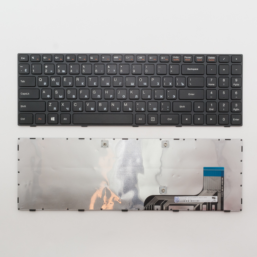 Клавиатура для ноутбука Lenovo IdeaPad 100-15 черная с рамкой