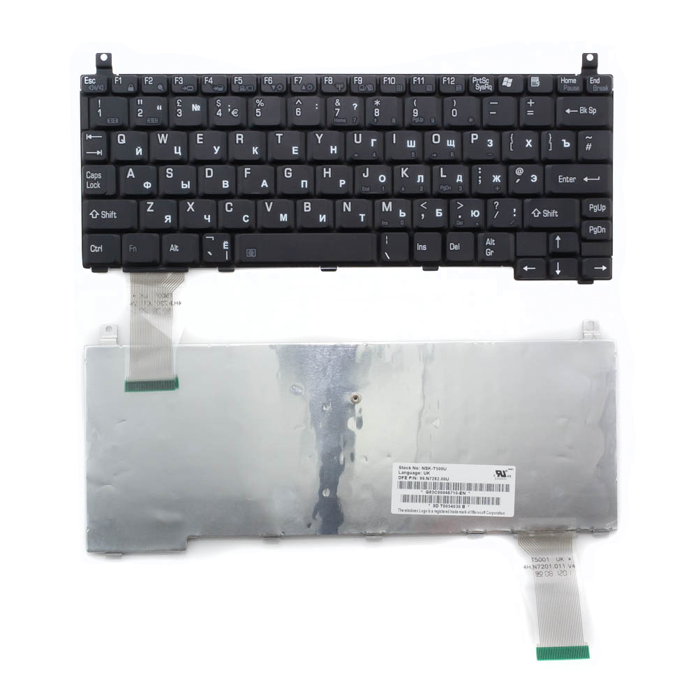 Клавиатура для ноутбука Toshiba Portege R150, R200