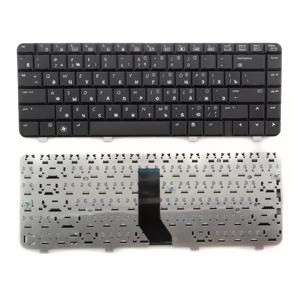 Клавиатура для ноутбука HP Pavilion DV3-2000 черная, плоский Enter