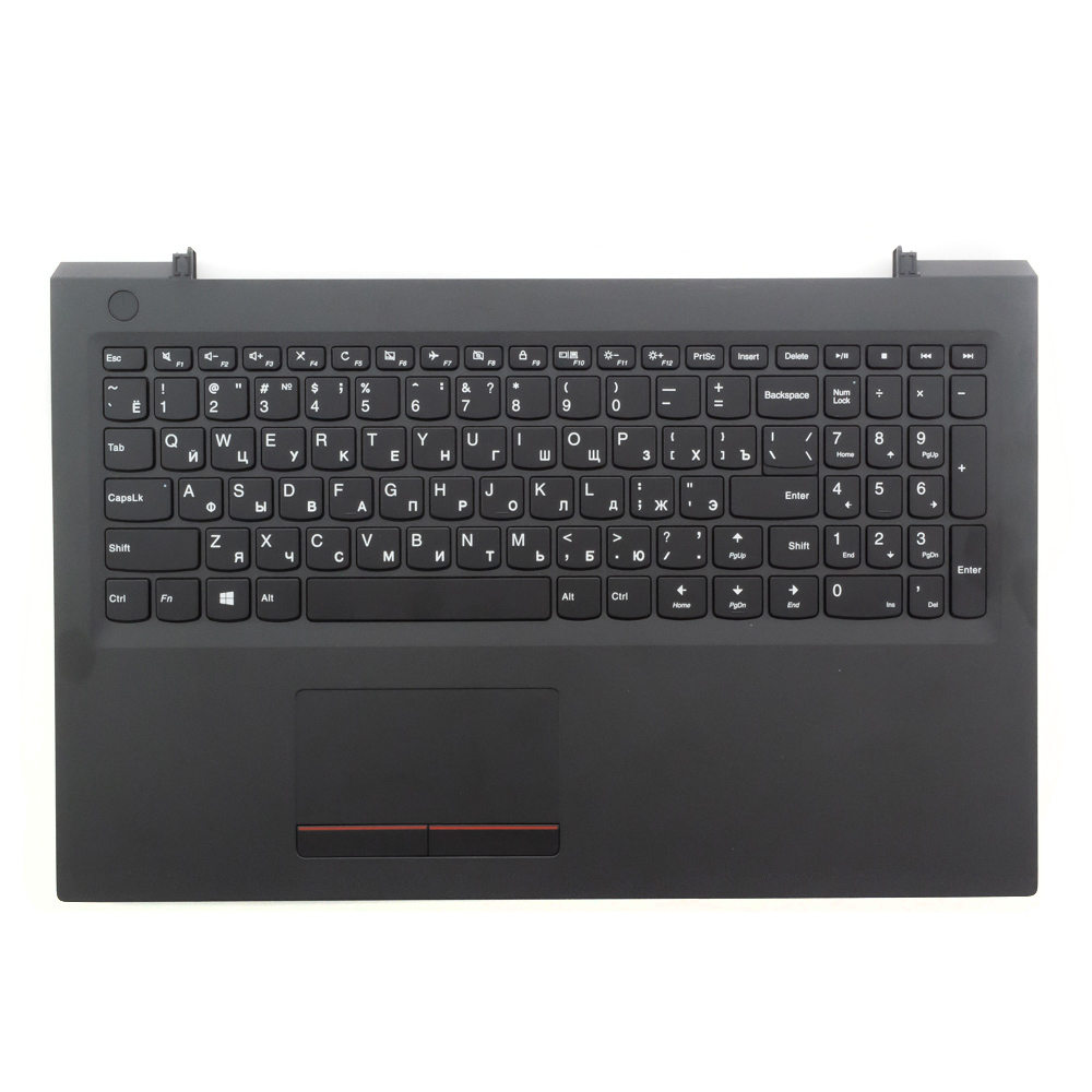 Клавиатура для ноутбука Lenovo V110-15AST черная c черным топкейсом